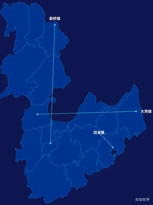 echarts肇庆市高要区geoJson地图自定义引导线
